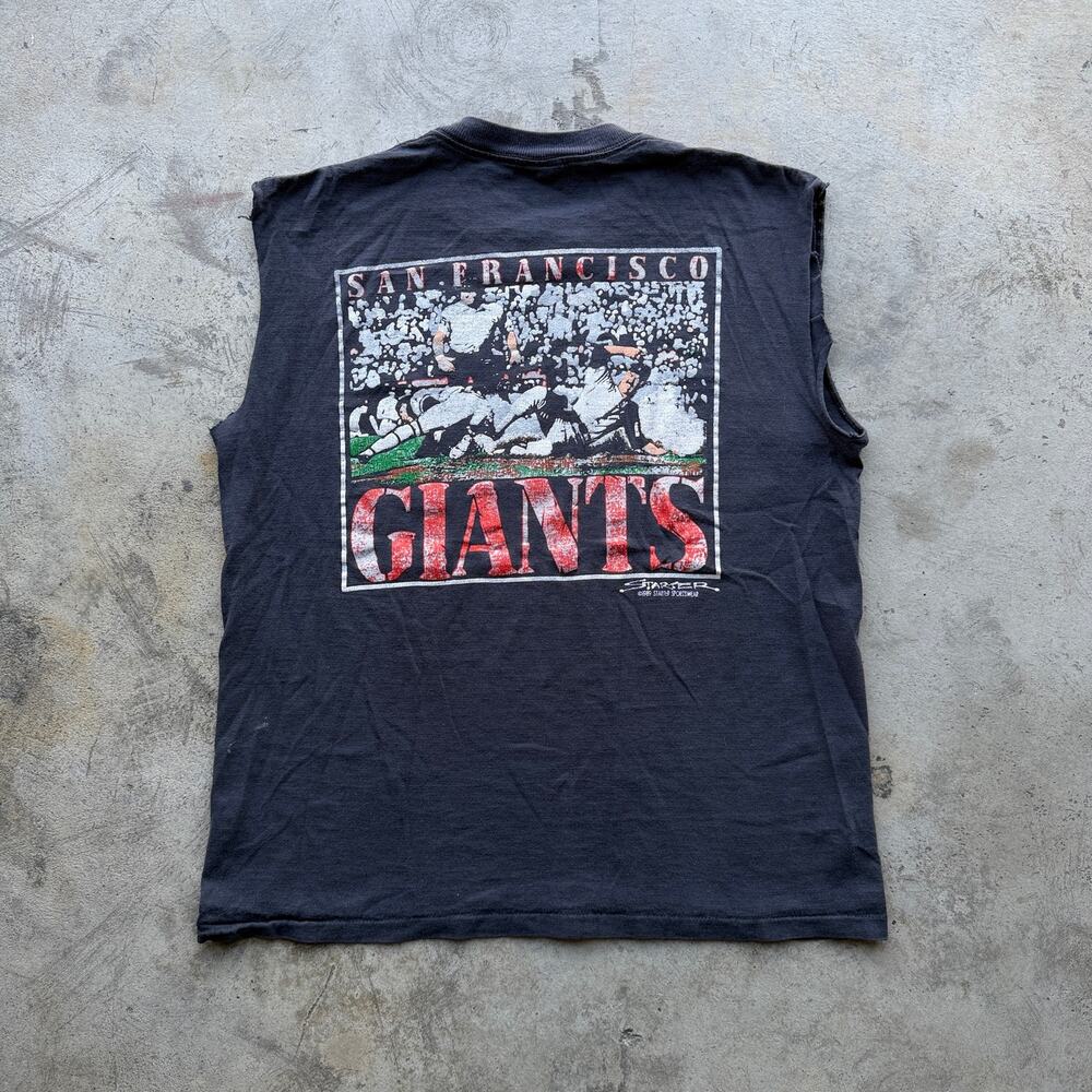 Vintage 80s 1989 Starter San Francisco Giants MLB Thrashed Tee